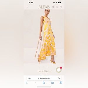 Alexis Brave dress in sunlight size xs